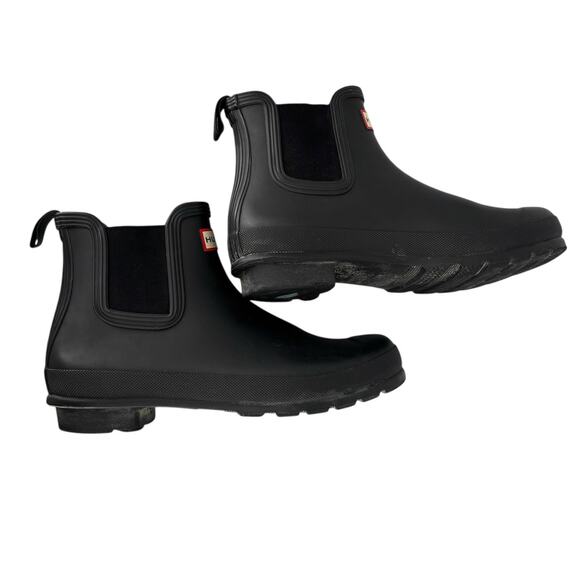 Hunter Original Chelsea Boot Black Outdoor Size 10 Preppy Storm Old Money - Picture 7 of 13
